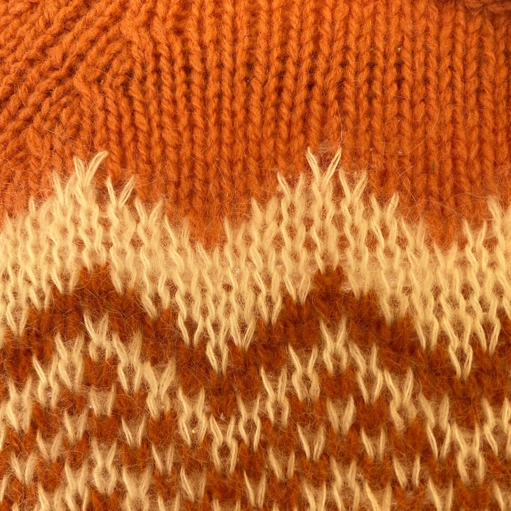 RARE 2000s AEO FAIR ISLE LAMBSWOOL KNIT SWEATER RARE ORANGE OMBRÉ ⭐️⭐️⭐️⭐️⭐️ - Picture 8 of 9